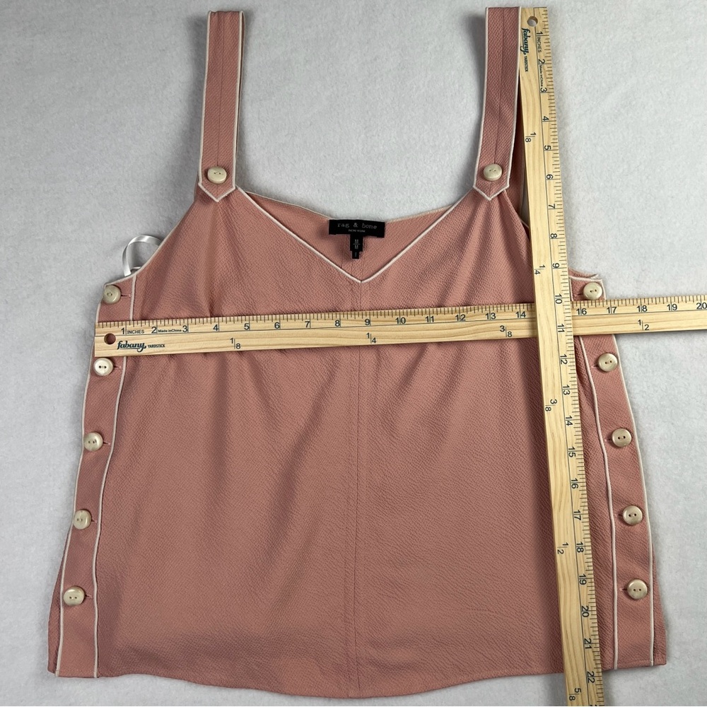 Rag and Bone Women's Tia Tank Viscose Twill Top Peach Pink Medium - Picture 4 of 6
